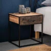 Industrieel Nachtkastje Oud Hout 1 Lade -BEPUREHOME Winkel industrieel nachtkastje oud hout 1 lade float giani 01