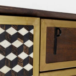 Design Dressoir Messing En Hout -BEPUREHOME Winkel kare design afra dressoir mangohout en messing 14