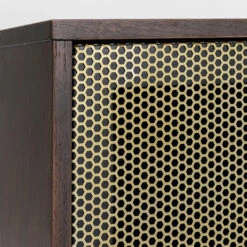 Retro Dressoir Walnoot En Messing -BEPUREHOME Winkel kare design arizona dressoir walnoot en messing 15