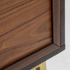 Retro Dressoir Walnoot En Messing -BEPUREHOME Winkel kare design arizona dressoir walnoot en messing 19