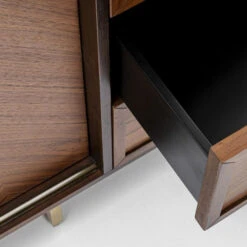 Retro Dressoir Walnoot En Messing -BEPUREHOME Winkel kare design arizona dressoir walnoot en messing 21