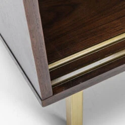 Retro Dressoir Walnoot En Messing -BEPUREHOME Winkel kare design arizona dressoir walnoot en messing 22