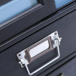 Stalen Ladekast Industrieel -BEPUREHOME Winkel kare design art factory industriele zwarte kast 04