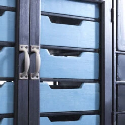 Stalen Ladekast Industrieel -BEPUREHOME Winkel kare design art factory industriele zwarte kast 07