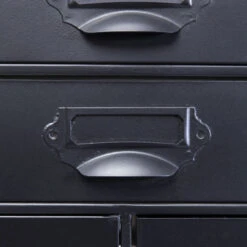 Stalen Ladekast Industrieel -BEPUREHOME Winkel kare design art factory industriele zwarte kast 08