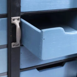 Stalen Ladekast Industrieel -BEPUREHOME Winkel kare design art factory industriele zwarte kast 09