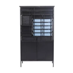 Stalen Ladekast Industrieel -BEPUREHOME Winkel kare design art factory industriele zwarte kast 12.jpg