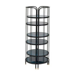 Ronde Stellingkast Zwart 13 Ronde Stellingkast Zwart -BEPUREHOME Winkel kare design bandeja ronde stellingkast zwart 05