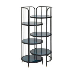 Ronde Stellingkast Zwart 12 Ronde Stellingkast Zwart -BEPUREHOME Winkel kare design bandeja ronde stellingkast zwart 07
