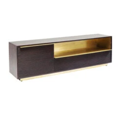 Tv-meubel Messing -BEPUREHOME Winkel kare design casino lounge tv meubel messing 83817 010