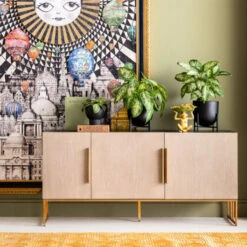 Design Dressoir Marmer En Koper