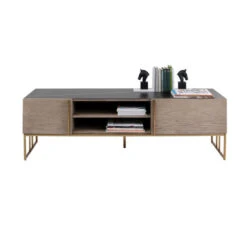 Tv-meubel Marmer, Hout En Koper -BEPUREHOME Winkel kare design cesaro tv meubel marmer hout en koper 03