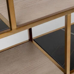 Vakkenkast Koper, Marmer En Hout 16 Vakkenkast Koper, Marmer En Hout -BEPUREHOME Winkel kare design cesaro vakkenkast koper marmer en hout 06