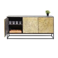 Gouden Dressoir Snijwerk 13 Gouden Dressoir Snijwerk -BEPUREHOME Winkel kare design circulo gouden dressoir snijwerk 83836 006