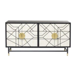 Design Dressoir Zwart-wit Met Goud