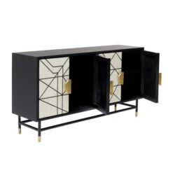 Design Dressoir Zwart-wit Met Goud -BEPUREHOME Winkel kare design credenza design dressoir zwart wit met goud 04
