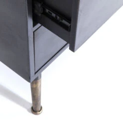 Hoge Wandkast Met Ribbelglas -BEPUREHOME Winkel kare design gomera hoge wandkast zwart 05