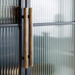 Hoge Wandkast Met Ribbelglas -BEPUREHOME Winkel kare design gomera hoge wandkast zwart 12