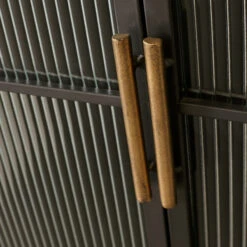 Wandkast Zwart Met Ribbelglas -BEPUREHOME Winkel kare design gomera wandkast zwart met ribbelglas 06