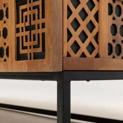 Dressoir Mangohout -BEPUREHOME Winkel kare design jaden dressoir mangohout 04