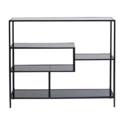 Laag Wandrek Staal Met Glas -BEPUREHOME Winkel kare design loft laag wandrek staal met glas 01 1