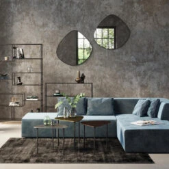 Laag Wandrek Staal Met Glas -BEPUREHOME Winkel kare design loft laag wandrek staal met glas 05 1