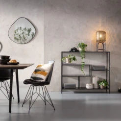 Laag Wandrek Staal Met Glas