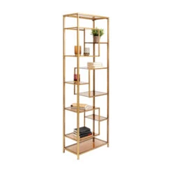 Smal Hoog Wandrek Staal Met Glas -BEPUREHOME Winkel kare design loft smal hoog wandrek staal met glas 04