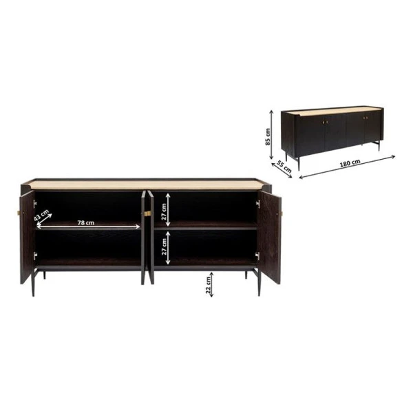 Zwart Design Dressoir 12 Zwart Design Dressoir - Afbeelding 10