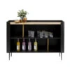 Zwart Design Dressoir Open Vakken -BEPUREHOME Winkel kare design milano zwart design dressoir open vakken 03