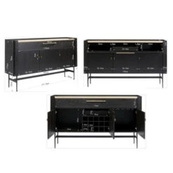 Zwarte Design Wijnkast Dressoir -BEPUREHOME Winkel kare design milano zwart design tv meubel 02 2