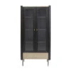 Zwarte Design Vitrinekast -BEPUREHOME Winkel kare design milano zwarte design vitrinekast 01