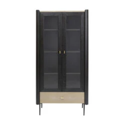 Zwarte Design Vitrinekast