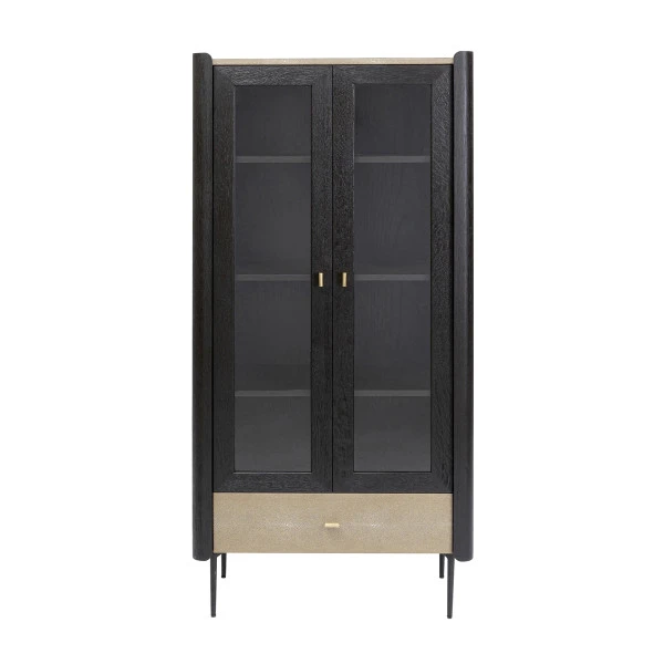 Zwarte Design Vitrinekast 3 Zwarte Design Vitrinekast