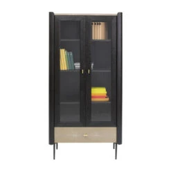 Zwarte Design Vitrinekast 17 Zwarte Design Vitrinekast -BEPUREHOME Winkel kare design milano zwarte design vitrinekast 03