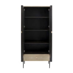 Zwarte Design Vitrinekast 16 Zwarte Design Vitrinekast -BEPUREHOME Winkel kare design milano zwarte design vitrinekast 05