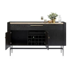 Zwarte Design Wijnkast Dressoir -BEPUREHOME Winkel kare design milano zwarte design wijnkast dressoir 03