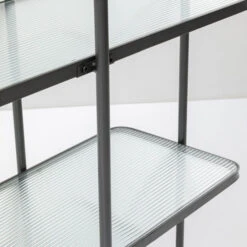 Stellingkast Met Ribbelglas -BEPUREHOME Winkel kare design modern art stellingkast met ribbelglas 07