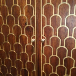 Retro Dressoir Mangohout Goud -BEPUREHOME Winkel kare design muskat mangohouten retro dressoir 001