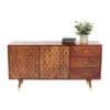 Retro Dressoir Mangohout Goud -BEPUREHOME Winkel kare design muskat mangohouten retrodressoir 01