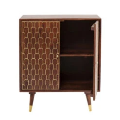 Retro Kastje Mangohout Goud -BEPUREHOME Winkel kare design muskat mangohouten retrowandkast 05 2