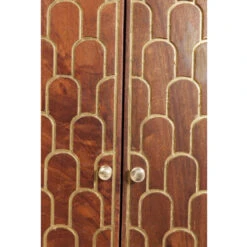 Retro Kastje Mangohout Goud -BEPUREHOME Winkel kare design muskat mangohouten retrowandkast 07