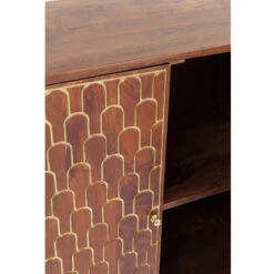 Retro Kastje Mangohout Goud -BEPUREHOME Winkel kare design muskat mangohouten retrowandkast 08