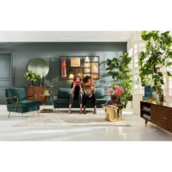 Mangohouten Tv-meubel Goud -BEPUREHOME Winkel kare design muskat mangohouten tv meubel 1