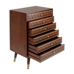 Mangohouten Wandkast Met Goud -BEPUREHOME Winkel kare design muskat mangohouten wandkast met goud 04