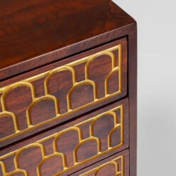 Mangohouten Wandkast Met Goud -BEPUREHOME Winkel kare design muskat mangohouten wandkast met goud 10