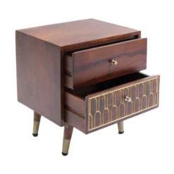 Retro Nachtkastje Met Goud -BEPUREHOME Winkel kare design muskat retro nachtkastje met goud 03