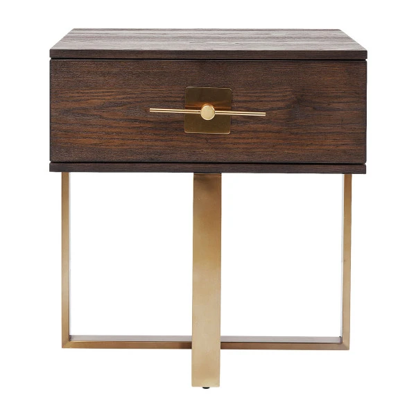 Nachtkastje Hout Met Messing 4 Nachtkastje Hout Met Messing - Afbeelding 2