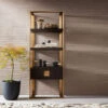 Open Wandkast Messing Met Hout 2 Open Wandkast Messing Met Hout -BEPUREHOME Winkel kare design osaka open wandkast messing met hout 03