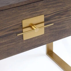 Open Wandkast Messing Met Hout -BEPUREHOME Winkel kare design osaka open wandkast messing met hout 83877 002